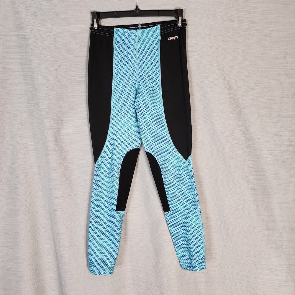 KERRITS Size XL Kids Performance Riding Breeches Tights Bluestone Carrot Youth